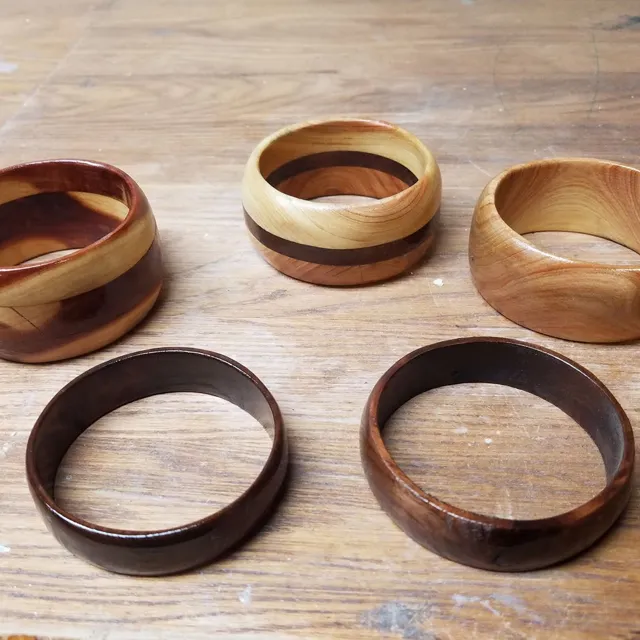 Turned wooden bowls